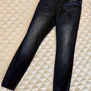 Black Distressed Skinny Jeans